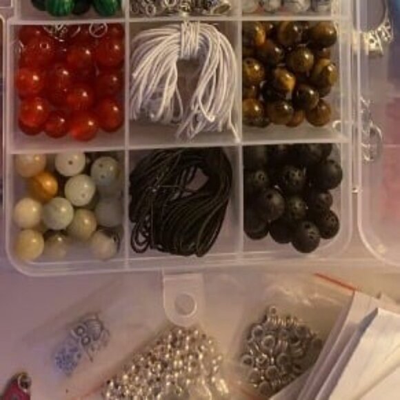 418 pcs 8mm Crystal Beads for Jewelry Making, Natural Stone Healing Beads - Picture 2 of 2